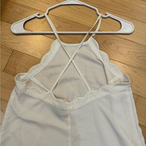 White Crossback Tank Top